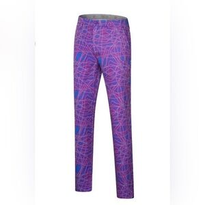 Hreski Abstract Purple and Blue Design Golfing Pants Size 32x30